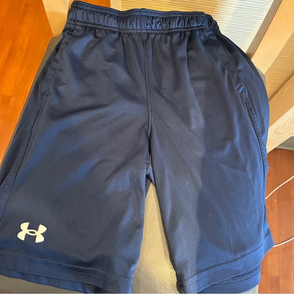 Under Armour Navy Blue Loose Fit Shorts